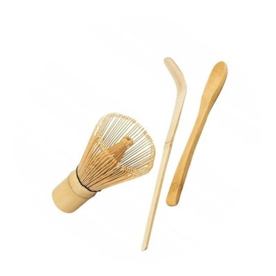 miotełka bambusowa chasen + chashaku + bambusowa łyżeczka