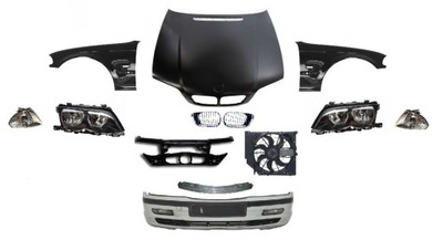 Bmw 3 e46 перед капот бампер pas лампа крыло фото №1