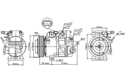 NISSENS COMPRESOR DE ACONDICIONADOR HYUNDAI IX35 KIA SP  