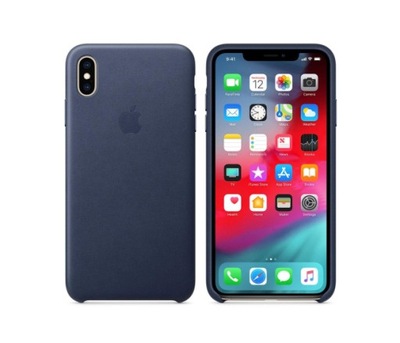 Plecki Apple do iPhone XS Max Leather Niebieski