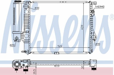 РАДІАТОР ВОДИ NISSENS 60607A