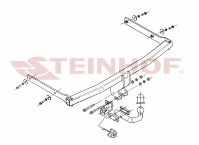 STEINHOF BARRA DE REMOLQUE GANCHO DE REMOLQUE VW JETTA II (4D) 2005-  