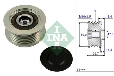 INA 535 0241 10 ALTERNADOR - EMBRAGUE JEDNOKIERUNKOWE  