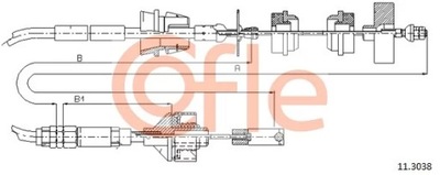 CABLE CONJUNTO DE EMBRAGUE PEUGEOT 306TDS 94- /COFLE 11.3038 COFLE 11.3038  