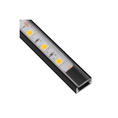 Czarny Profil Taśm LED Listwa Line Mini Klosz 20m