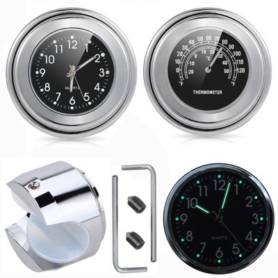 CLOCK + THERMO FOR MOTORCYCLE MOTORCYCLE ROWER 45 MM ON STEERING WHEEL 22/25 MM  