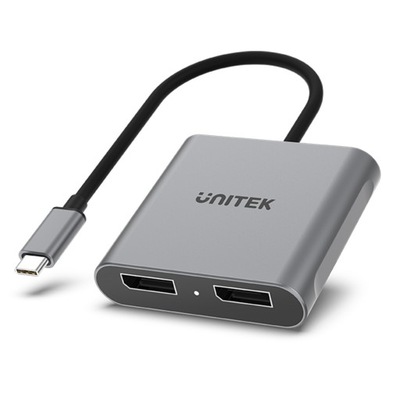 UNITEK ADAPTER USB TYP-C NA 2X PORT DISPLAYPORT