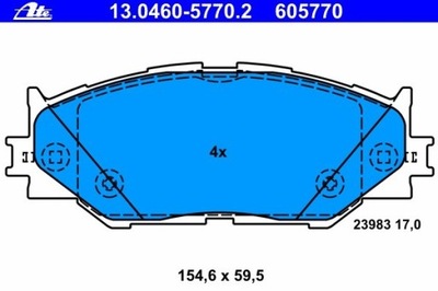 TRINKELĖS HAM. PRIEK. LEXUS IS 220, IS 250 2005- 