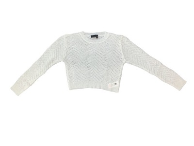 Sweter dziecięcy BECKARO biały XS 152 cm