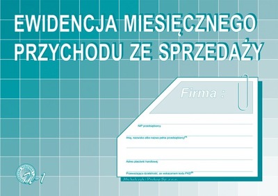 EWIDENCJA MIESIĘCZNEGO PRZYCHODU ZE SPRZEDAŻY