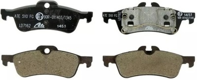 Ate 13.0470-7162.2 набір гальмівних колодок гальмівних, гальма дискові фото №1