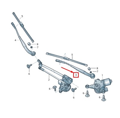 Audi r8 4s передня частина left двірник arm lhd 4s79554071p9 4s7955407 1p9 фото №1