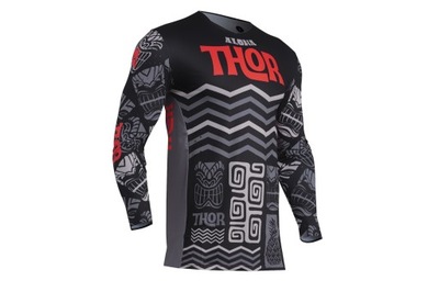 KOSZULKA BLUZA CROSS ENDURO THOR PRIME ALOHA ЧОРНИЙ СІРИЙ M