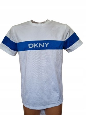 S6928 DKNY LOGO PANEL T SHIRT KOSZULKA MĘSKA M