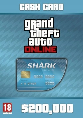 GTA V ONLINE TIGER SHARK CASH CARD 200000 PC KLUCZ ROCKSTAR