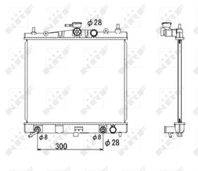 NRF 53535 РАДИАТОР, СИСТЕМА ОХЛАЖДЕНИЯ ДВИГАТЕЛЯ