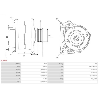 ELECTRIC GENERATOR AS-PL A2008  