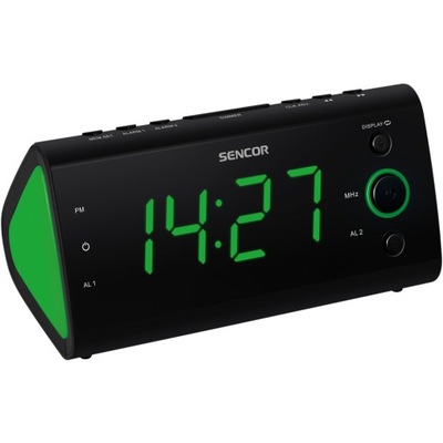 Radio budzik SENCOR 170GN PLL FM alarm termometr