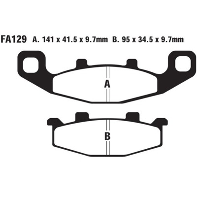КОЛОДКИ ГАЛЬМІВНІ EBC FA129 ORGANICZNE