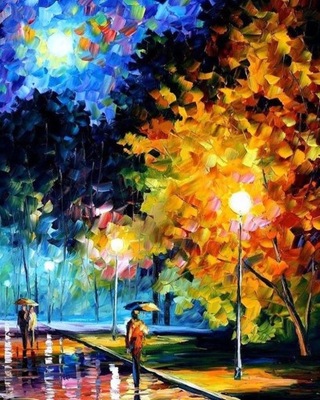 SPOTKANIE W PARKU 100/80 olej Leonid Afremov