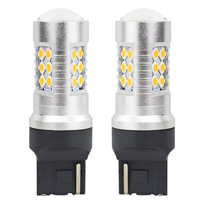 ЛАМПОЧКИ LED (СВІТЛОДІОД) CANBUS 3030 24SMD T20 WY21W ОРАНЖЕВА AMBER 12V 24V