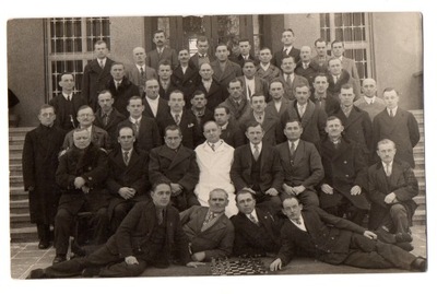 Zdjęcie grupowe, mężczyźni, szachy, lata 30