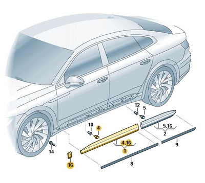 Volkswagen оригинальный номер 3g8853267 фото №1