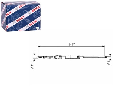 CABLE DE FRENADO DE MANO PARTE TRASERA L/P AUDI A3 SEAT ALTEA ALTEA XL LEON  