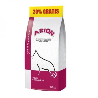 ARION Premium Adult Lamb Rice 10kg+2kg GRATIS