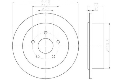 HELLA KOMPLEKTAS DISKŲ STABDŽIŲ [HELLA] 