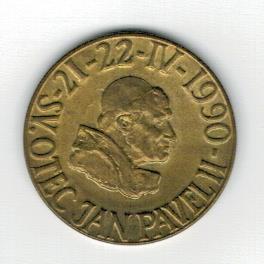 Medal 1990 Czechosłowacja Jan Paweł II wizyta