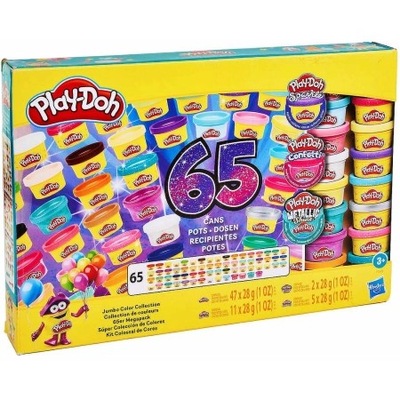 MEGA PAKA Zestaw ciastolina Play-Doh 65 elementów Hasbro XXL