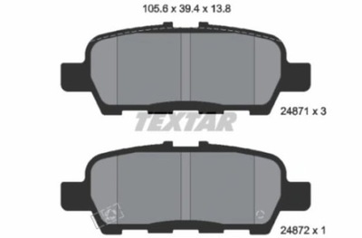 TEXTAR 2487101 JUEGO ZAPATAS HAMULCOWYCH, FRENOS TARCZOWE SUZUKI  