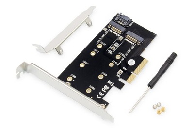 Karta rozszerzeń (Kontroler) DIGITUS M.2 NGFF/NVMe SSD PCIe 3.0 SATA 80, 6