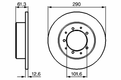 BOSCH DISCOS DE FRENADO 2SZT. PARTE TRASERA LAND ROVER DEFENDER DISCOVERY I  