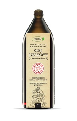 PROZDROWOTNY OLEJ RZEPAKOWY 1000ml OD PRODUCENTA