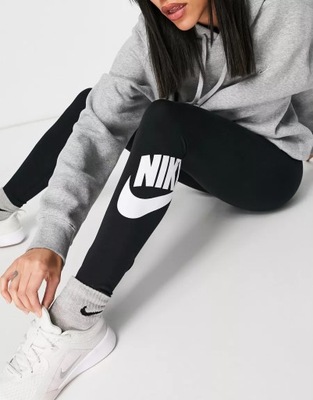 NIKE CZARNE LEGGINSY DAMSKIE CASUAL LOGO M 1VAI