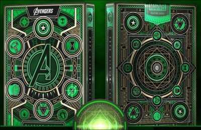 Karty Avengers talia zielona Bicycle Avengers zielone