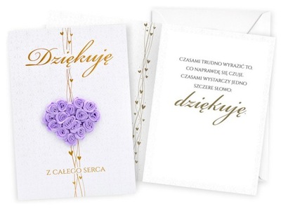 Kartka Podziękowania 1 x 1 cm
