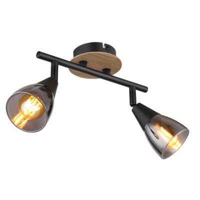 Lampa reflektorowa z drewnianą podstawą MUBBY E14