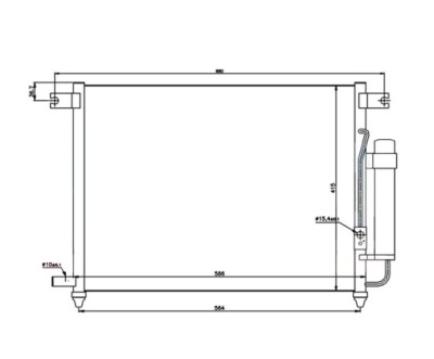 Радиатор кондиционера chevrolet aveo/kalos t200 фото №1