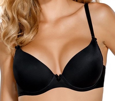 NIPPLEX biustonosz IDA PUSH UP czarny 75C gładki