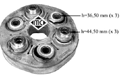 METALCAUCHO MUÑÓN ELÁSTICO DE EJE RENAULT MEGANE S CENIC 4X4  