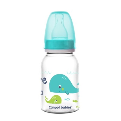 Canpol lekka butelka wąska 120ml 0m+ Love&Sea