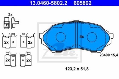 КОЛОДКИ HAM. MAZDA 323 98-03