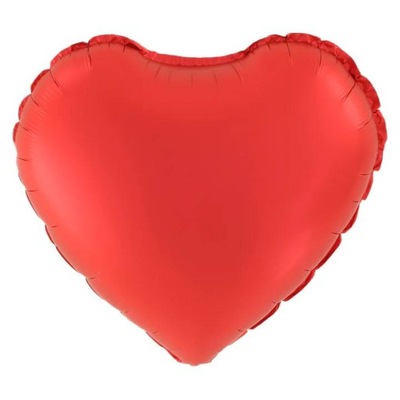 Balon foliowy serce matowy czerwony 45cm