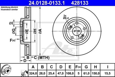 24.0128-0133.1 DISCO HAM.PRZOD RENAULT ESPACE IV 02-  