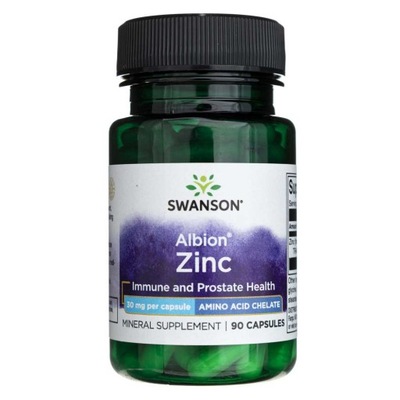 Swanson Zinc Albion Chelated 30 mg 90 kapsułek