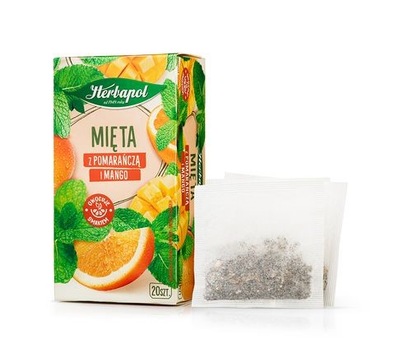 Herbata Herbapol Miętowa z pomarańczą mango 20szt