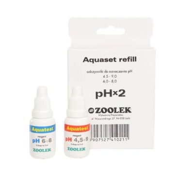 ZOOLEK AQUA TEST pH 2x 4.5-9 6-8 REFILL UZUPEŁNIE